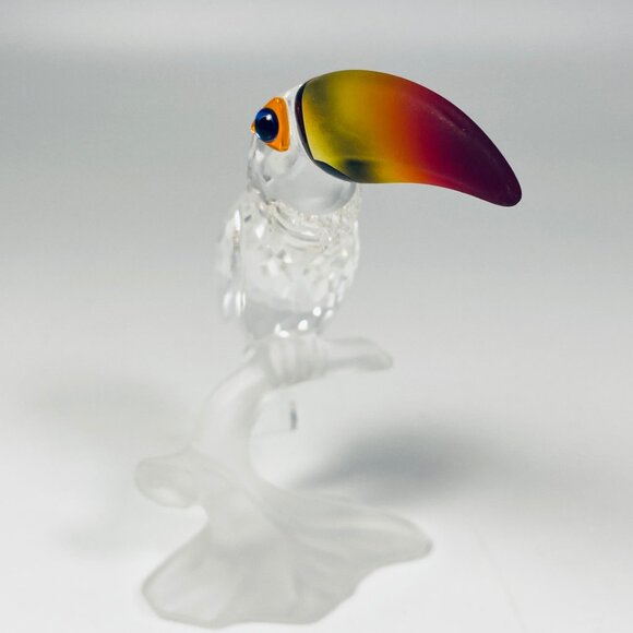 Swarovski Crystal Toucan Figurine Colorful Beak Tropical Bird 7621 Retired - Picture 5 of 6